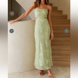 Hello Molly Light Green Floral Dress